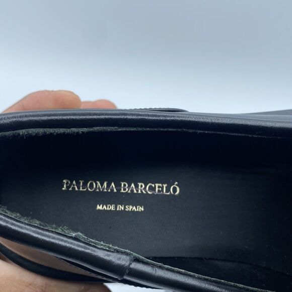 Anthropologie Paloma Barcelo Chunky  Loafers Womens US 9 Black Leather Y2K NWOB - Picture 10 of 15